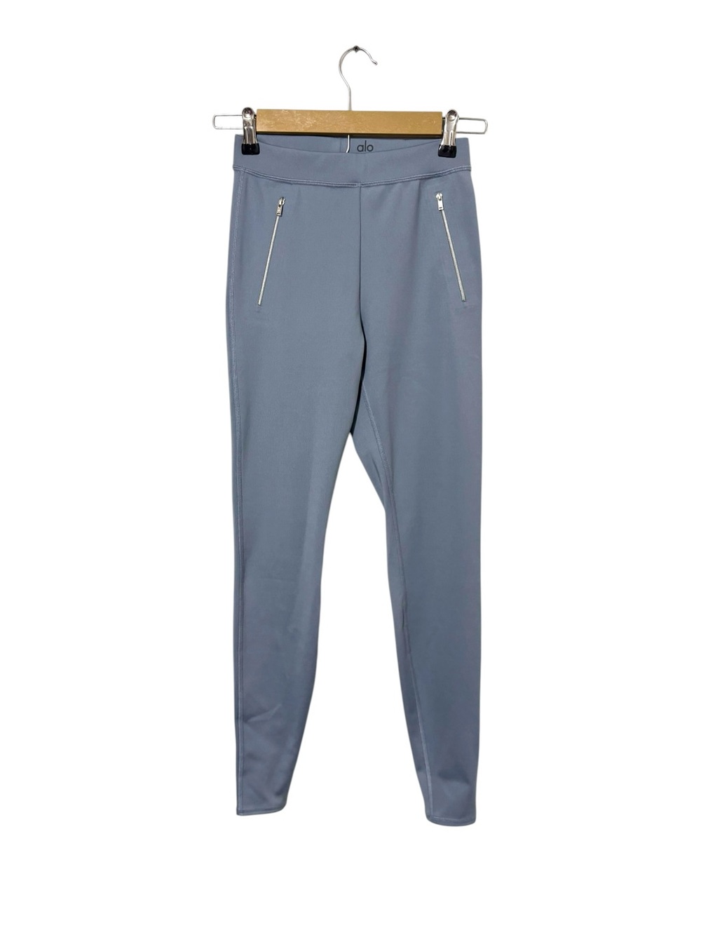 Alo Yoga Size XS Light Blue Thrill Seeker‎ Zipped Pocket Leggings Active Gym